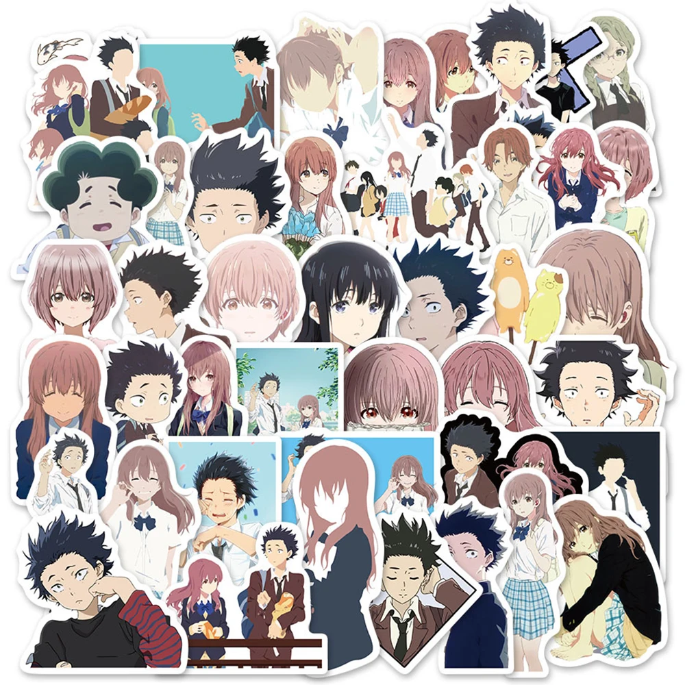 10/30/50pcs Ishida Shouya a Silent Voice Anime Stickers The Shape of Voice Sticker Scrapbooking Luggage Nishimiya Shouko Decals