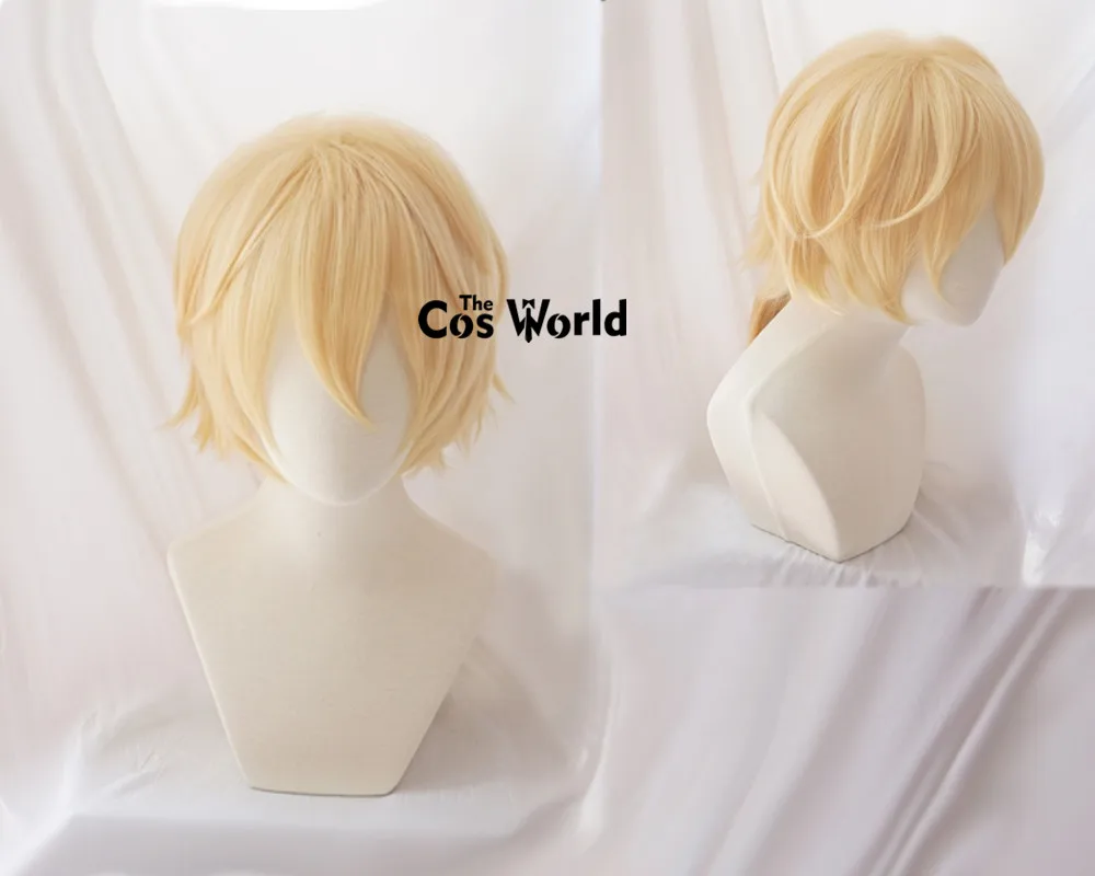 VOCALOID Rin Len 30cm corto Halloween Anime Cosplay pelucas fibra pelo sintético resistente al calor + gorro de peluca