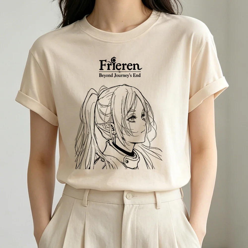 Frieren shirt femme cheap Retro japanese vintage summer t-shirt harajuku vintage aesthetic baddie emo