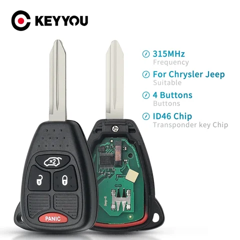 Брелок дистанционного управления для Chrysler Dodge JEEP Auto Liberty Commander Patriot Compass Grand Cherokee OHT692713AA, 315 МГц