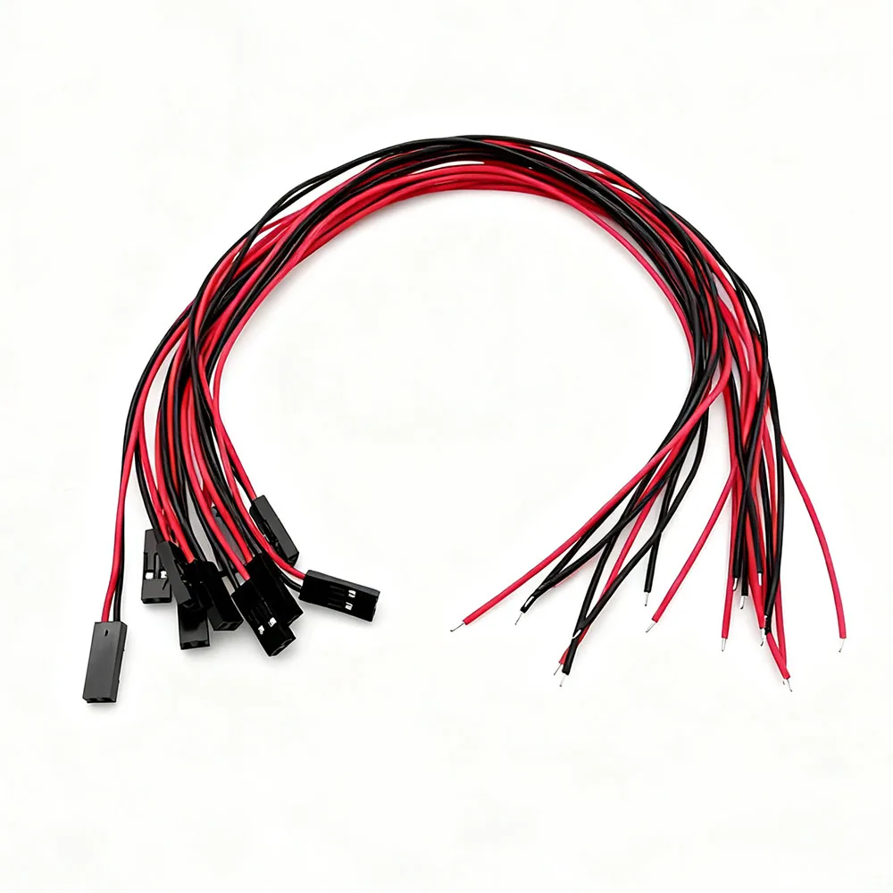 10 قطعة 2.54 مللي متر الملعب 2 دبوس أنثى المقبس أسلاك توصيل معزز موصل مع 26AWG كابلات ل دوبونت محطة المقابس PCB اردوينو لتقوم بها بنفسك