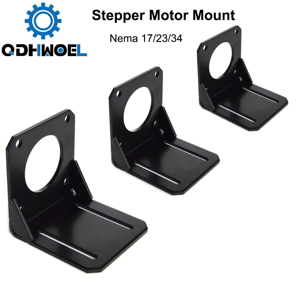 QDHWOEL Motor Base For NEMA17 NEMA23 NEMA34 Stepper Motor Aluminum Fixed Seat Fastener mounting Bracket Support