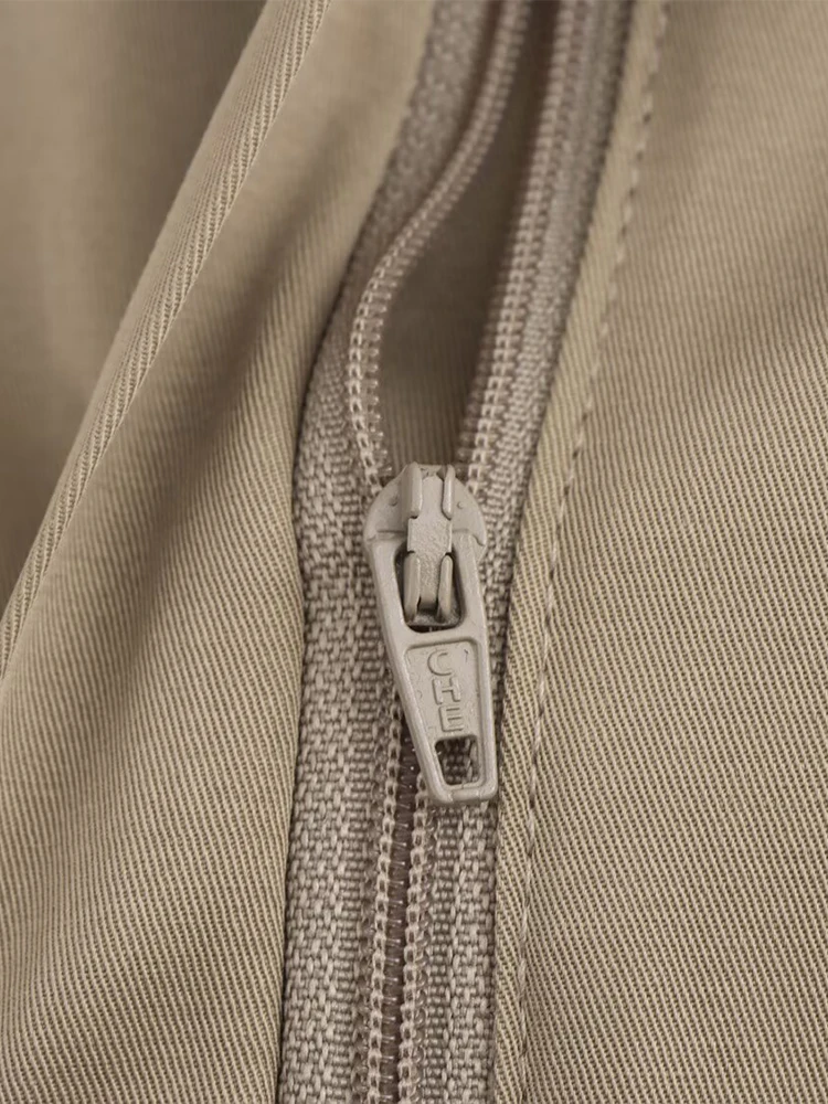 2025 primavera nueva ropa de mujer estilo europeo y americano moda Color sólido cintura alta falda con abertura recta