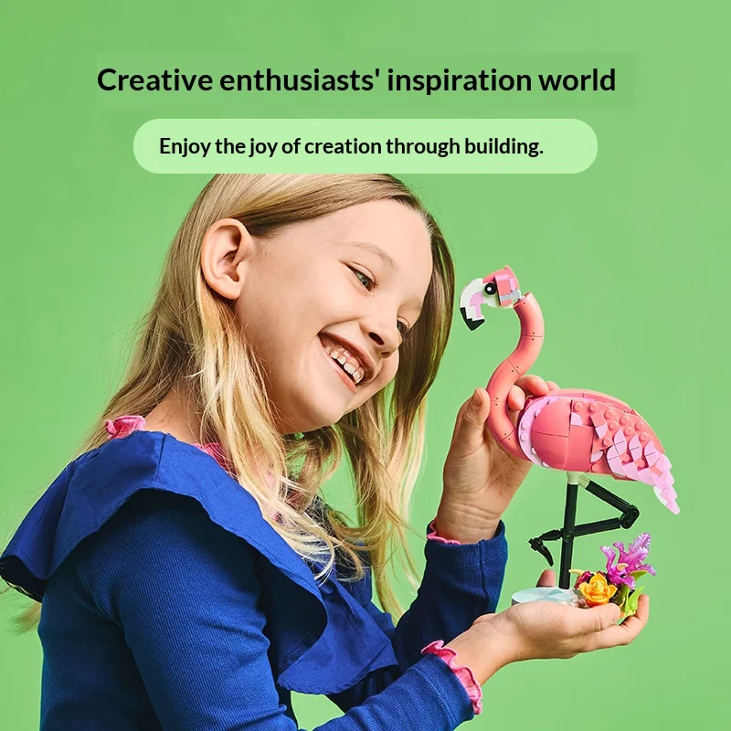 LEGO 31170 Vida Selvagem: Flamingo Rosa Criativo Versátil Série 3 em 1 de Blocos de Construção Brinquedos de Construção para Crianças Presente de Natal