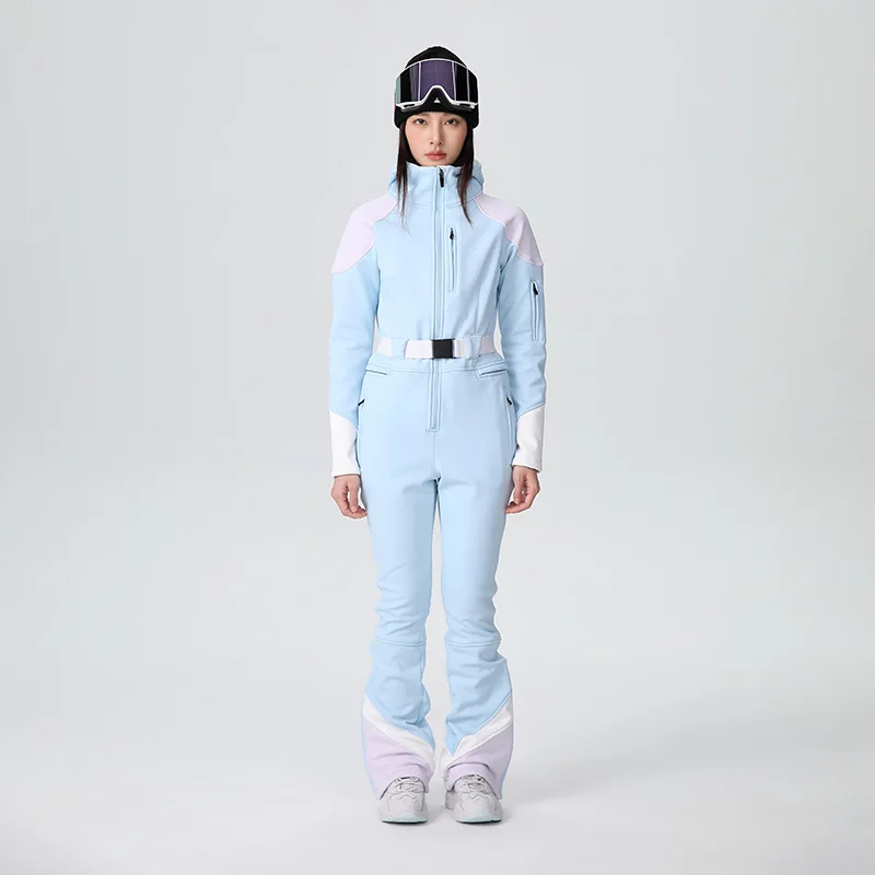 ワンピース スキーウェア レディース スーツ ハイウエスト 伸縮性 スリムフィット 薄手 スノーボード＆ダブルボード 防水 ダウン スキーパンツ スノーボード