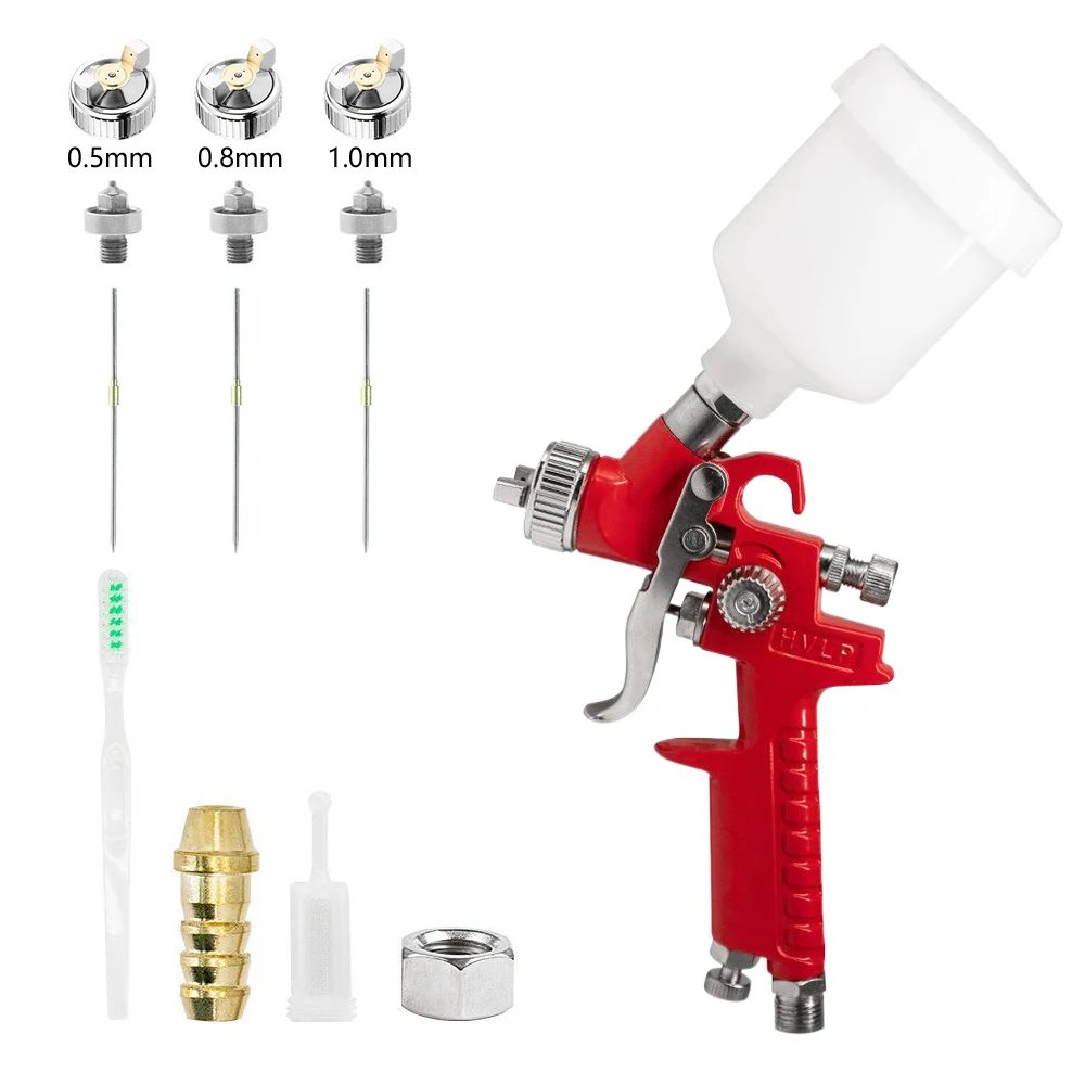 Pneumatic Pressure Micro Spray Gun Automotive Furniture Paint Decoration Spray Tool Model Making Commercial Manufacturing Kit