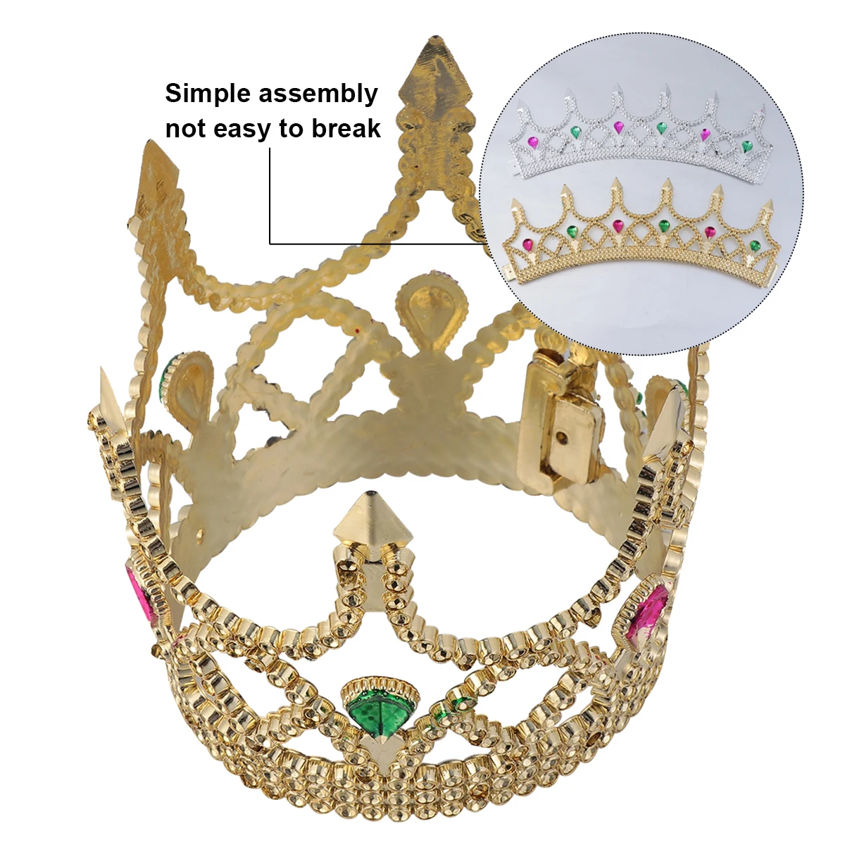 

2 Pcs Clothing Crown Dress Up Man Coronation Crowns Souvenirs Boys Kids