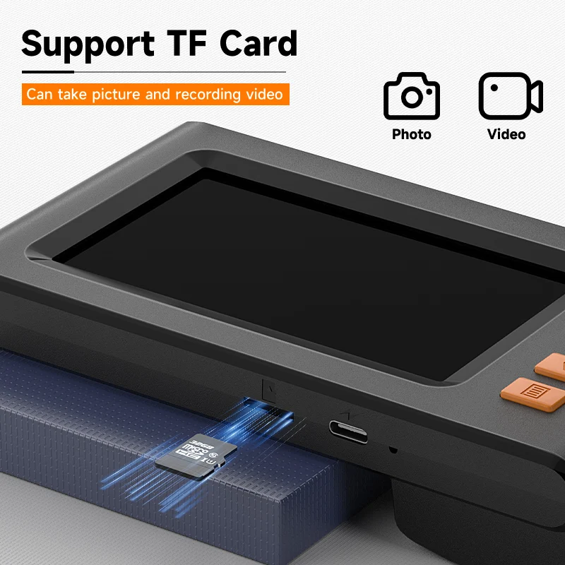 4.3 Inch Screen Endoscope Camera HD1080P 8MM Lens Explorer Pipe Car Inspection Borescope 2-10M LEDs waterprof 2600mAh Take Photo