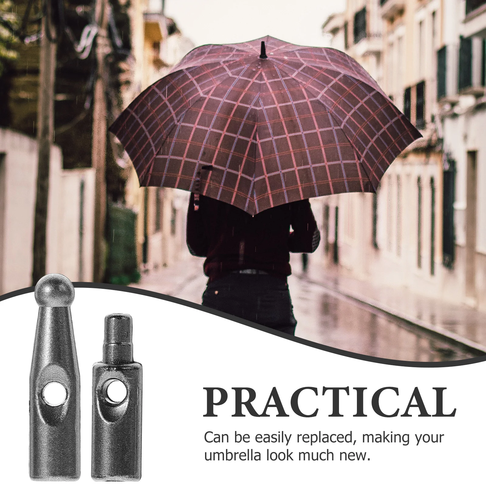 

18pcs Umbrella Tail Beads Replacement Parts Plastic Sun Bones Covers Repairing Umbrellas Sturdy Small Beads Easy Install