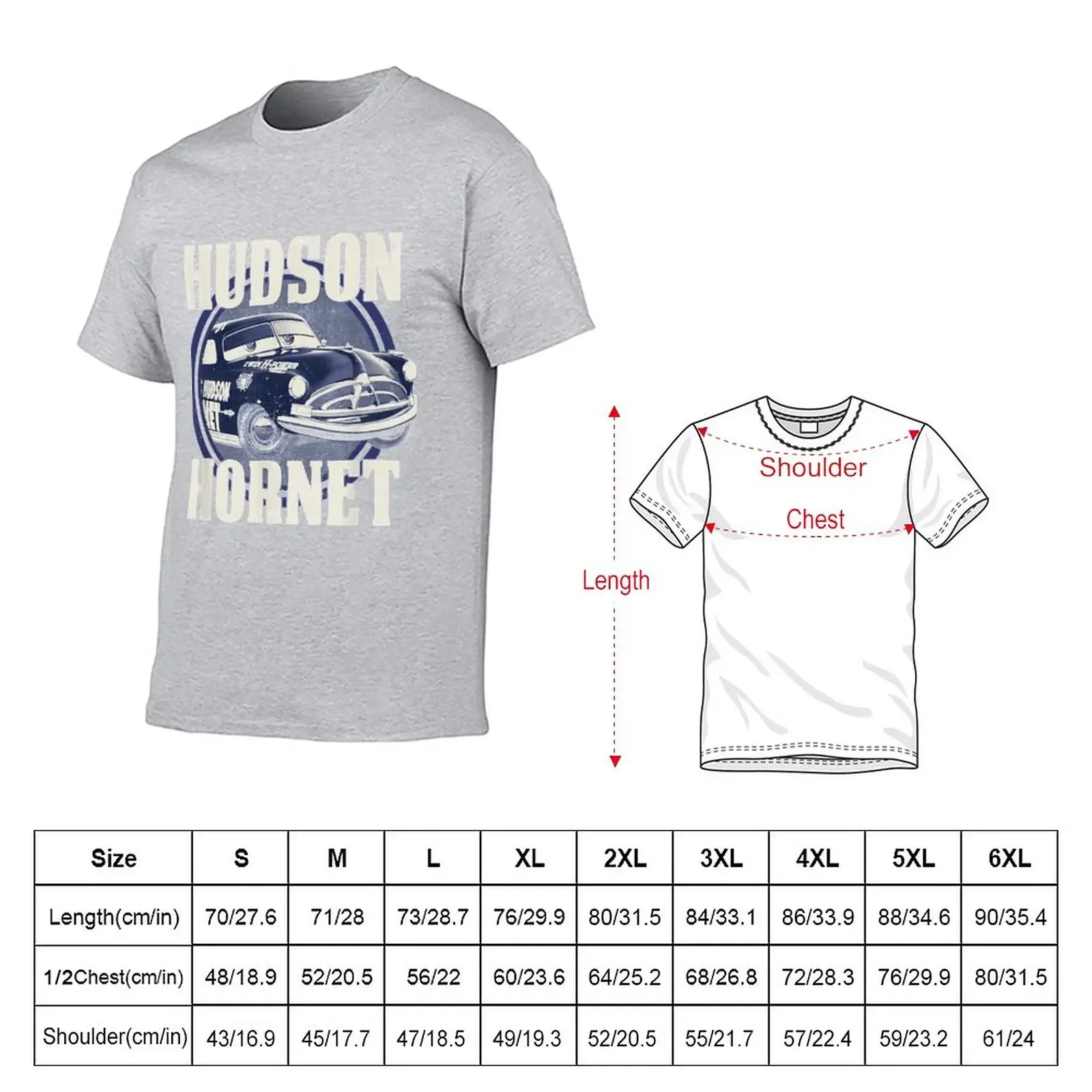 Hudson Hornet Badge Graphic T-Shirt shirts graphic vintage anime shirt tees anime mens designer clothes