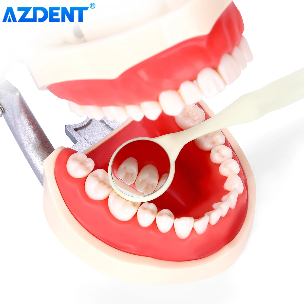 10 sztuk/zestaw Dental przeciwmgielne lustro do ust AZDENT pojedyncze dwustronne autoklawowalne z uchwytem włókno szklane lusterka do jamy ustnej