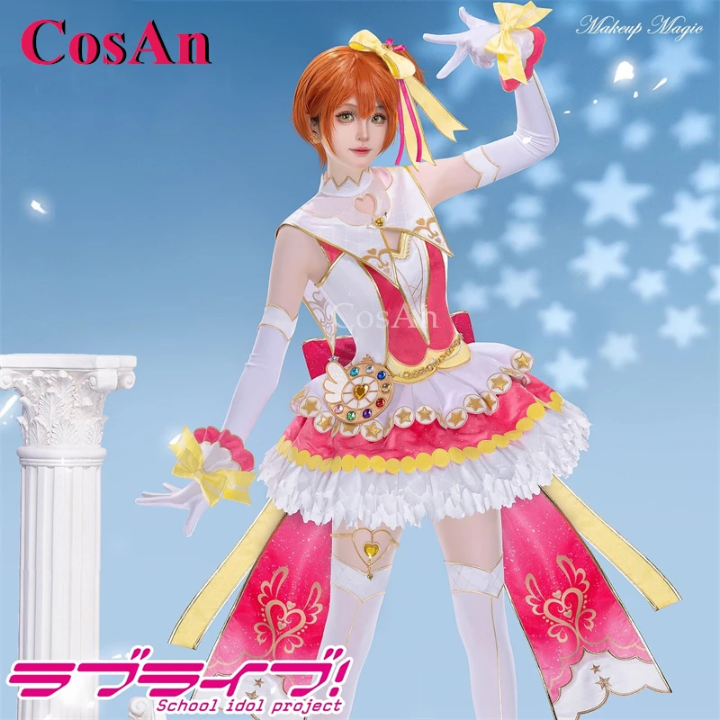 CosAn аниме LoveLive Hoshizora Rin костюмы для косплея макияж волшебное пробуждение милое изящное платье Хэллоуин одежда для ролевых игр S-XL