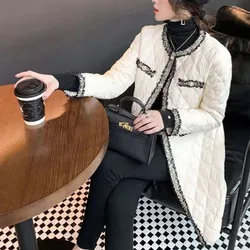 Autumn Winter Women's Elegant Fashion Loose Parkas Top Ladies Casual All-match Cardigan Coat Female Buttons Long Jacket Outwear