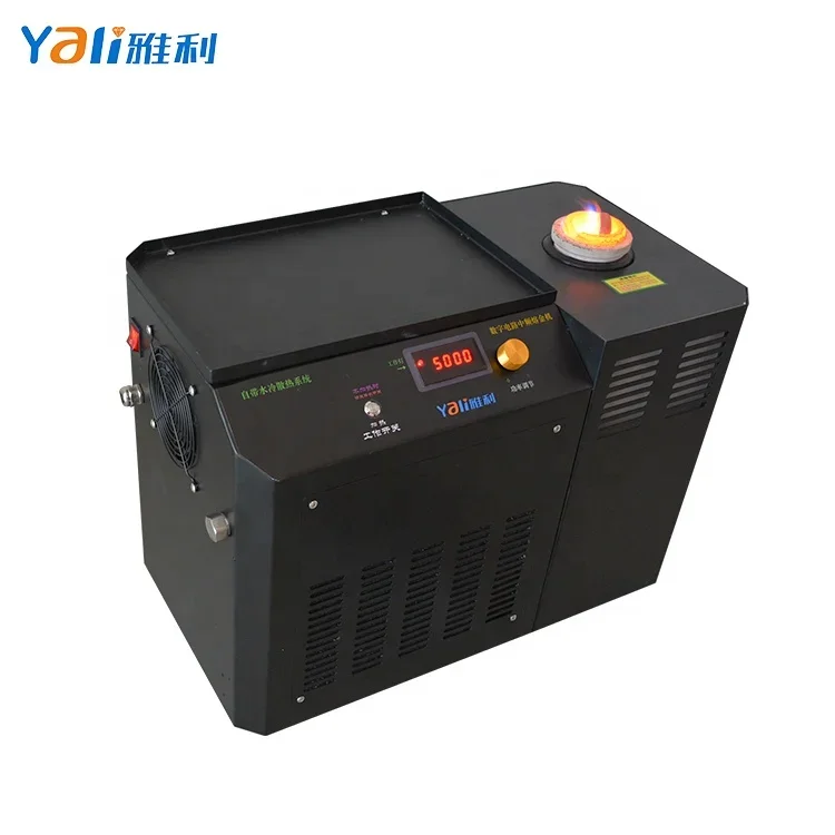 1KG Mini Industrial 110V Furnace Induction 2500W Gold Melting Furnace with Water Chiller Inside