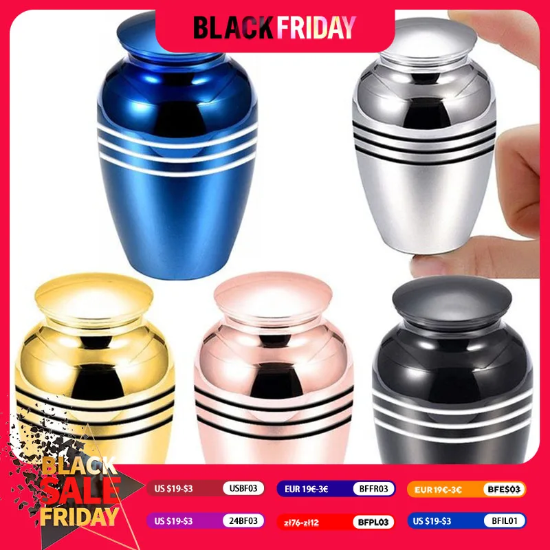 Striped cremation urn for human ashes pet ashes keepsake small stainless steel ashes holder funeral ashes memorial container