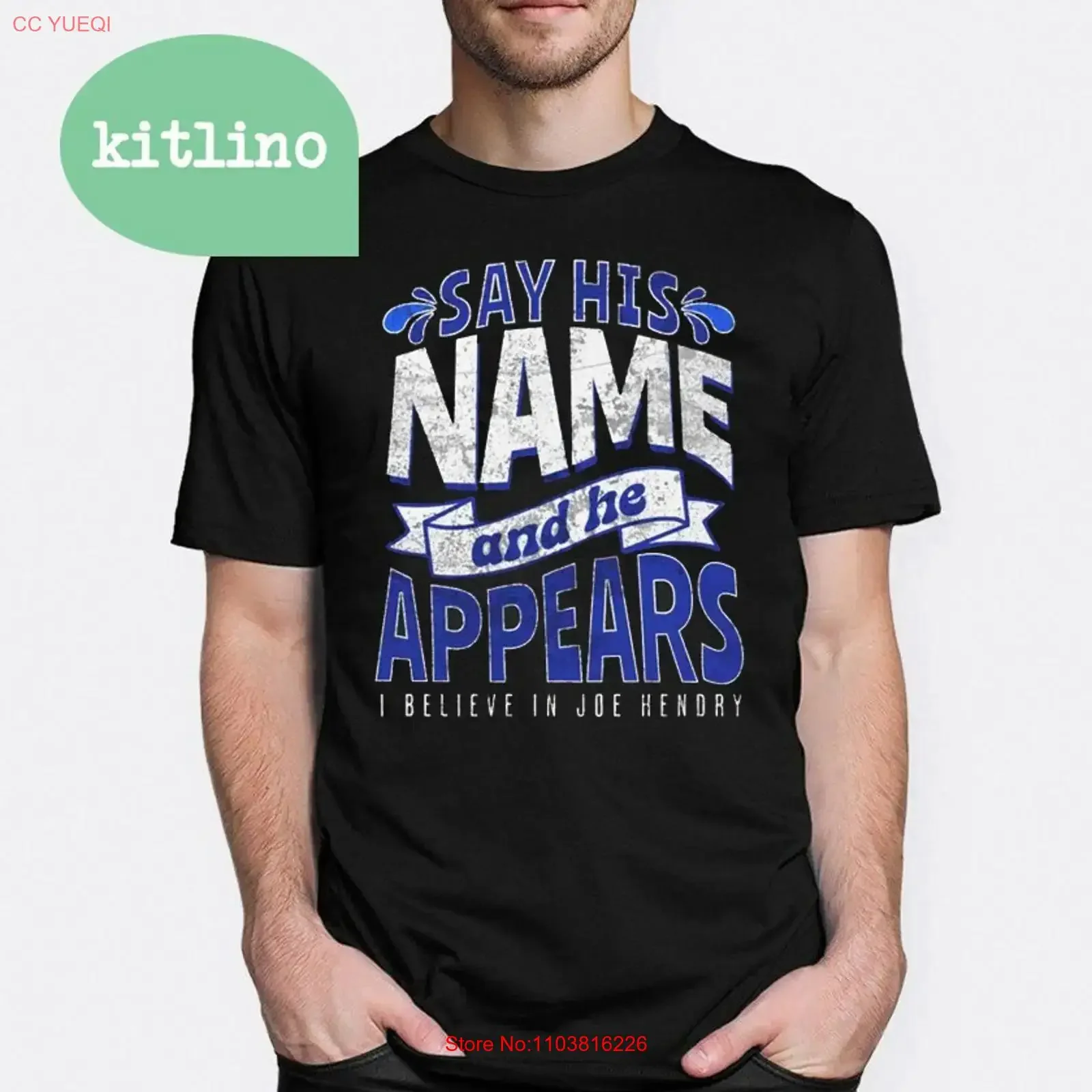 Футболка Say His Name And He Appears Joe Hendry Wrestling F33326, винтажная стираная дышащая эластичная дизайнерская одежда