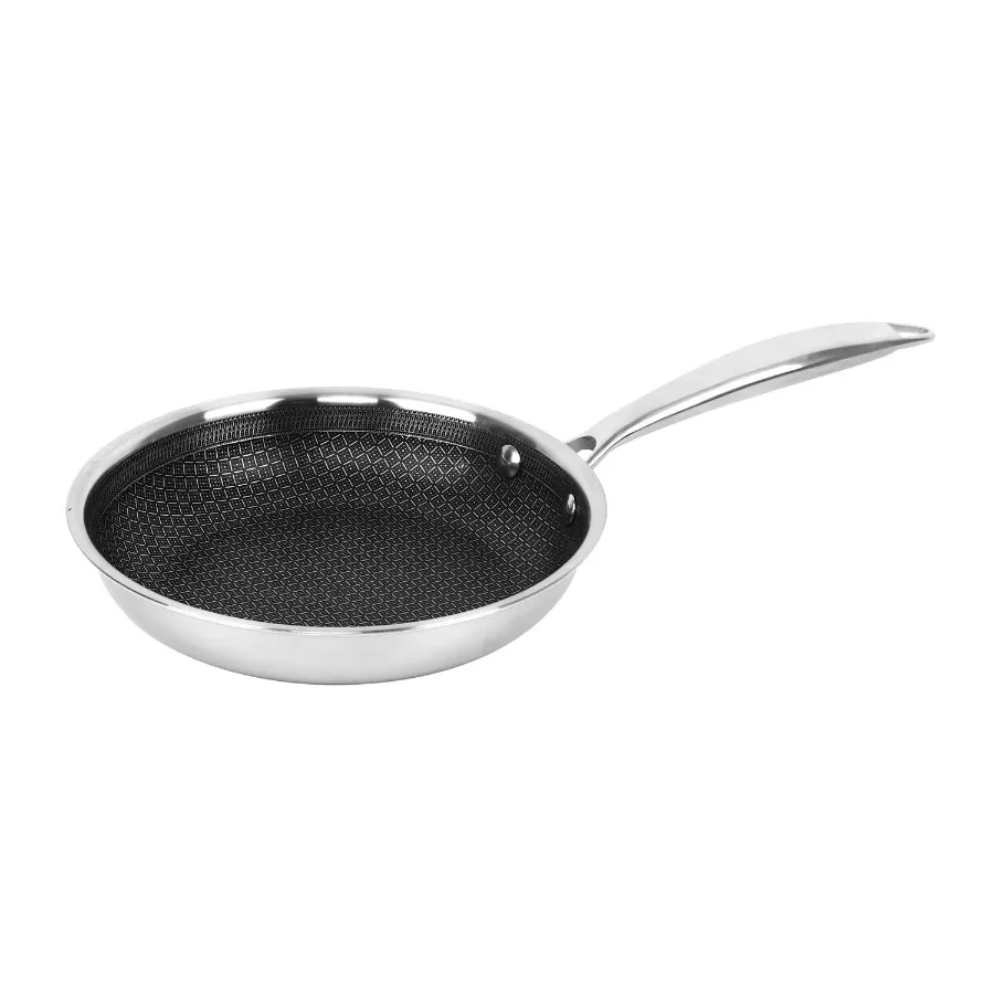 3-Ply Hybrid Non-Stick Stainless Steel Induction-Ready Frying Pan 8 In.