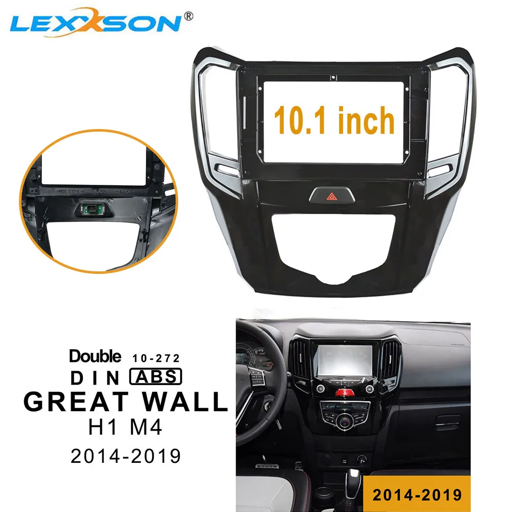 10.1 Inch Car Fascia For GREAT WALL H1 M4 2014-2019 Panel Dashboard Mount Installation Double Din Car DVD Frame For Radio Player