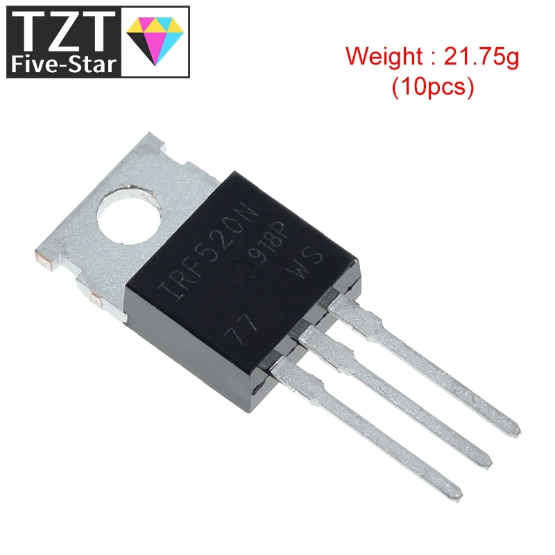 10PCS IRF510 IRF520 IRF530 IRF540 IRF630 IRF640 IRF730 IRF740 IRF830 IRF840 Transistor TO-220 TO220