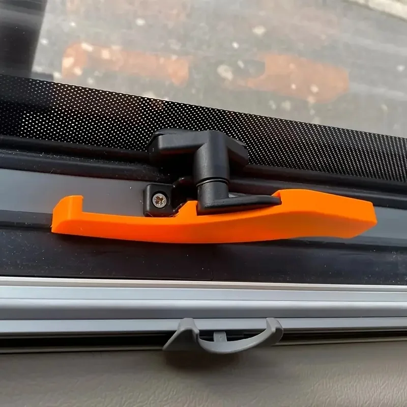 

Замок безопасности для окна автофургона, регулируемый черный и оранжевый пластиковый запирающий механизм для безопасной, простая установка, замок для окна каравана