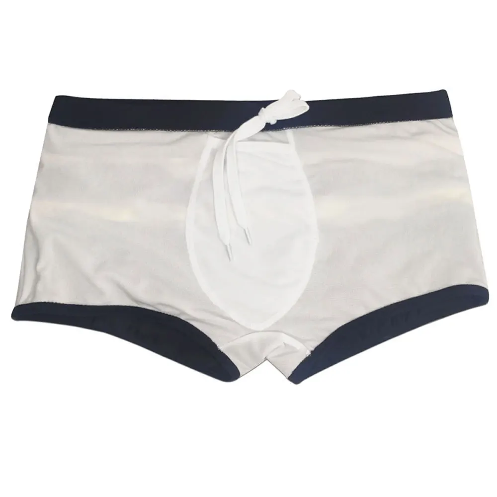 

Мужские плавки-боксеры с полосатыми вставками, однотонные, с задней молнией, простые, для фитнеса, быстросохнущие, мужские, UXH235