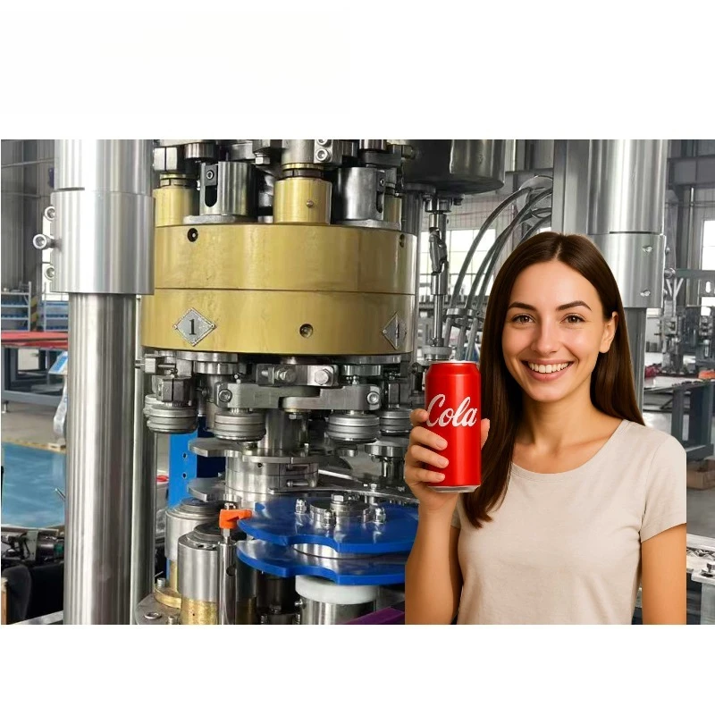 Full Automatic Aluminum Can Filling Seaming Machine Carbonated Soft Drink Beer Energy Drink Beverage Canning Production Line