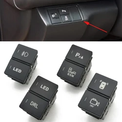 New Dual Switch LED DRL Fog Lights 360 Recorder BSM Power Heat Mirrors Parking Radar Switch Button with Wire for Honda