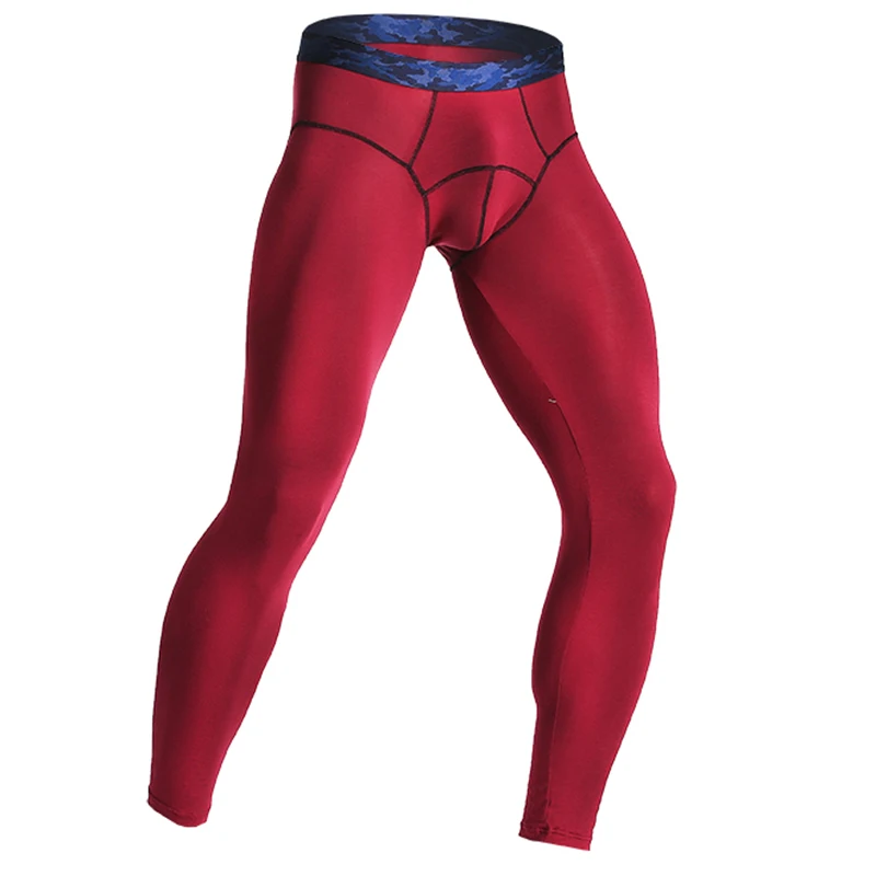 Men's Thermal Pants, Thin Modal Cotton Pants, Slim Fit Two-In-One Tight-Fitting Leggings, Autumn and Winter Base Layer Pants