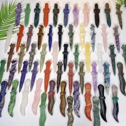 Mystery Box 1PC/3PCS/5PCS/7PCS Random Material Crystal Knife Natural Crystal Carving Blind Box,Gift,Exciting,Countdown Surprise
