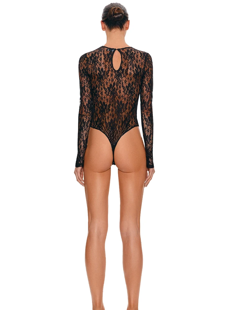 

Sexy Spicy Girl See tough Me Long Sve Onesie High Waist Slim Fit Versatile Personali Inner Wear Outerwear Top