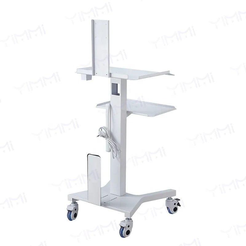 Mobile Hospital Bracket Trolley Furniture Intraoral Scanner Camera Medical Trolley Car White Medication Trolley