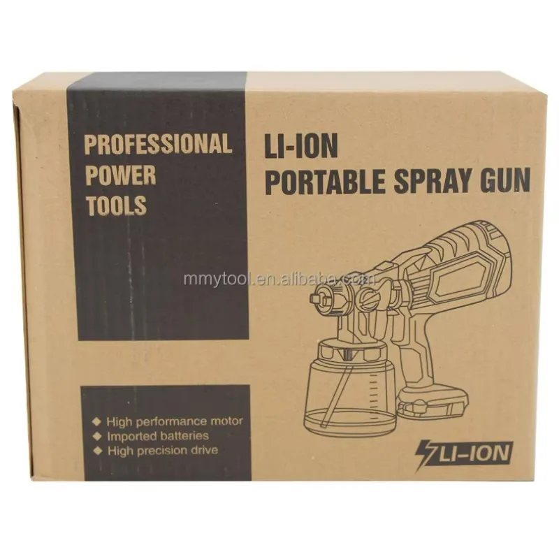 Pistola a spruzzo portatile senza fili con spruzzatore di vernice airless elettrico OEM a pressione 2000PSI per mobili automobilistici e progetti fai-da-te