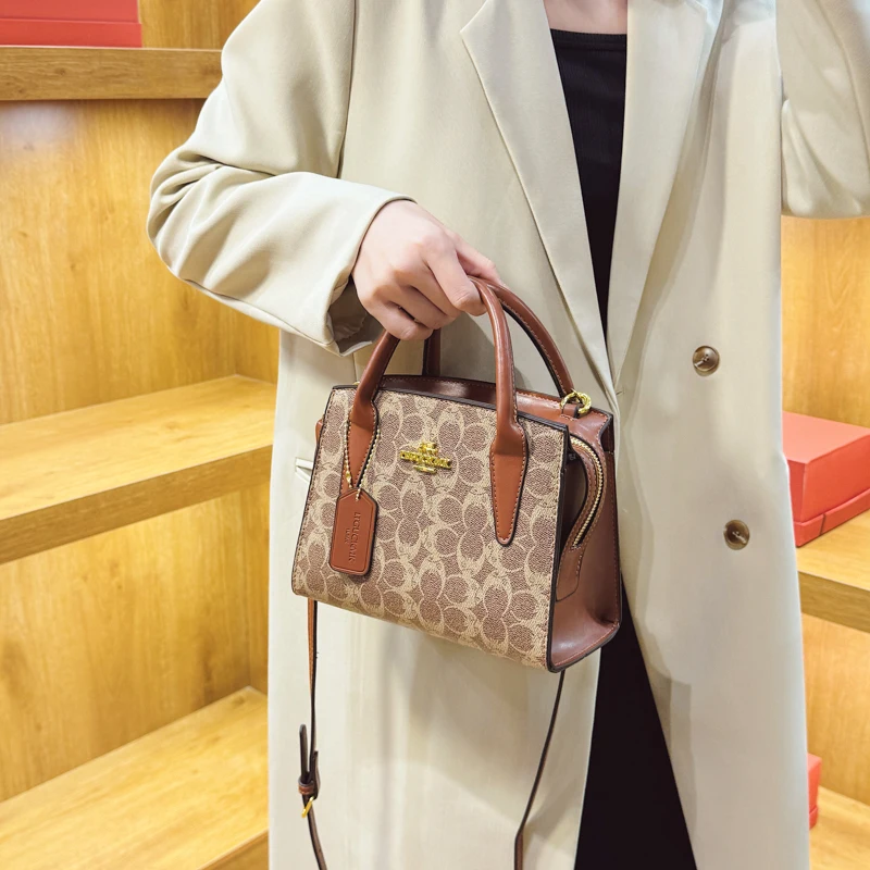 

Элегантная женская кожаная сумка через плечо, роскошная модная сумка через плечо, классическая дизайнерская сумка-тоут для пригородного стиля