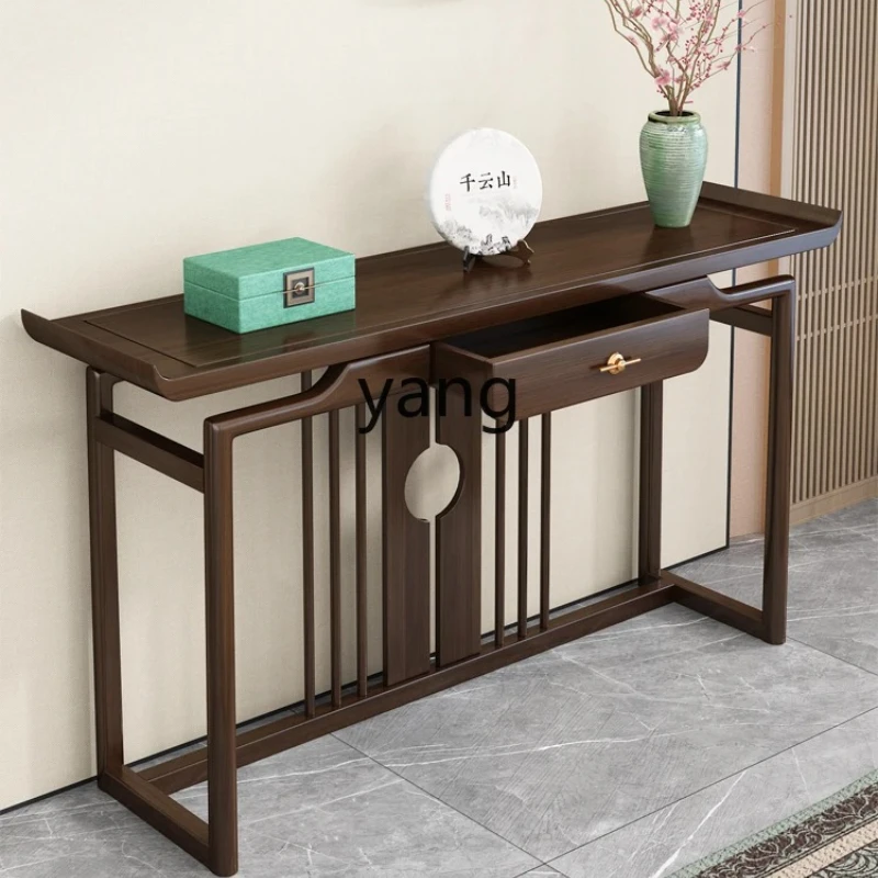 

CX New Chinese Style Hallway Solid Wood Chinese Style Altar a Long Narrow Table Doorway Console Tables