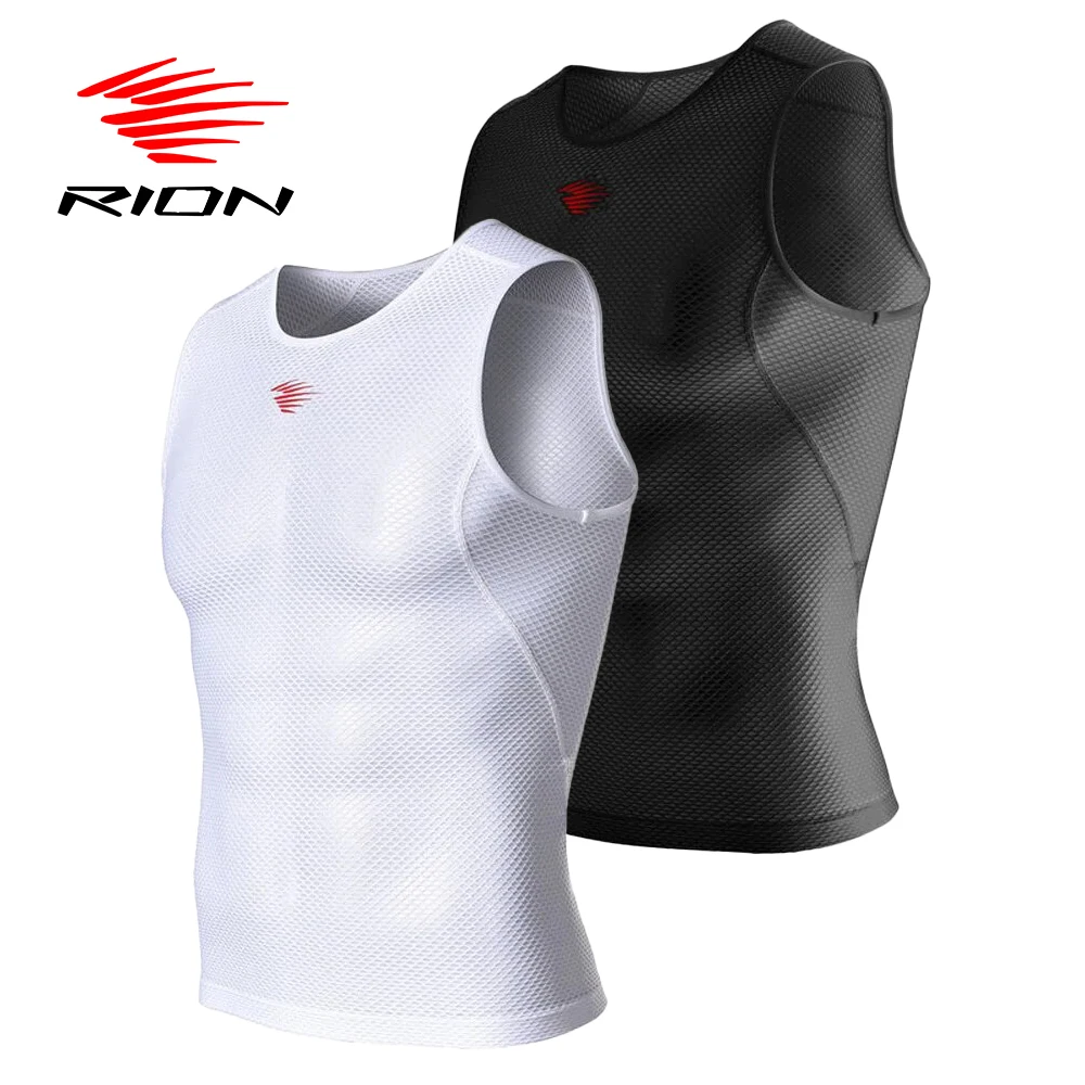 RION Cycling Vests Men MTB Jersey Sports Wear Active Tops Base Layer Running Gym Mesh Breathable Bicycle Clothing Sleeveless