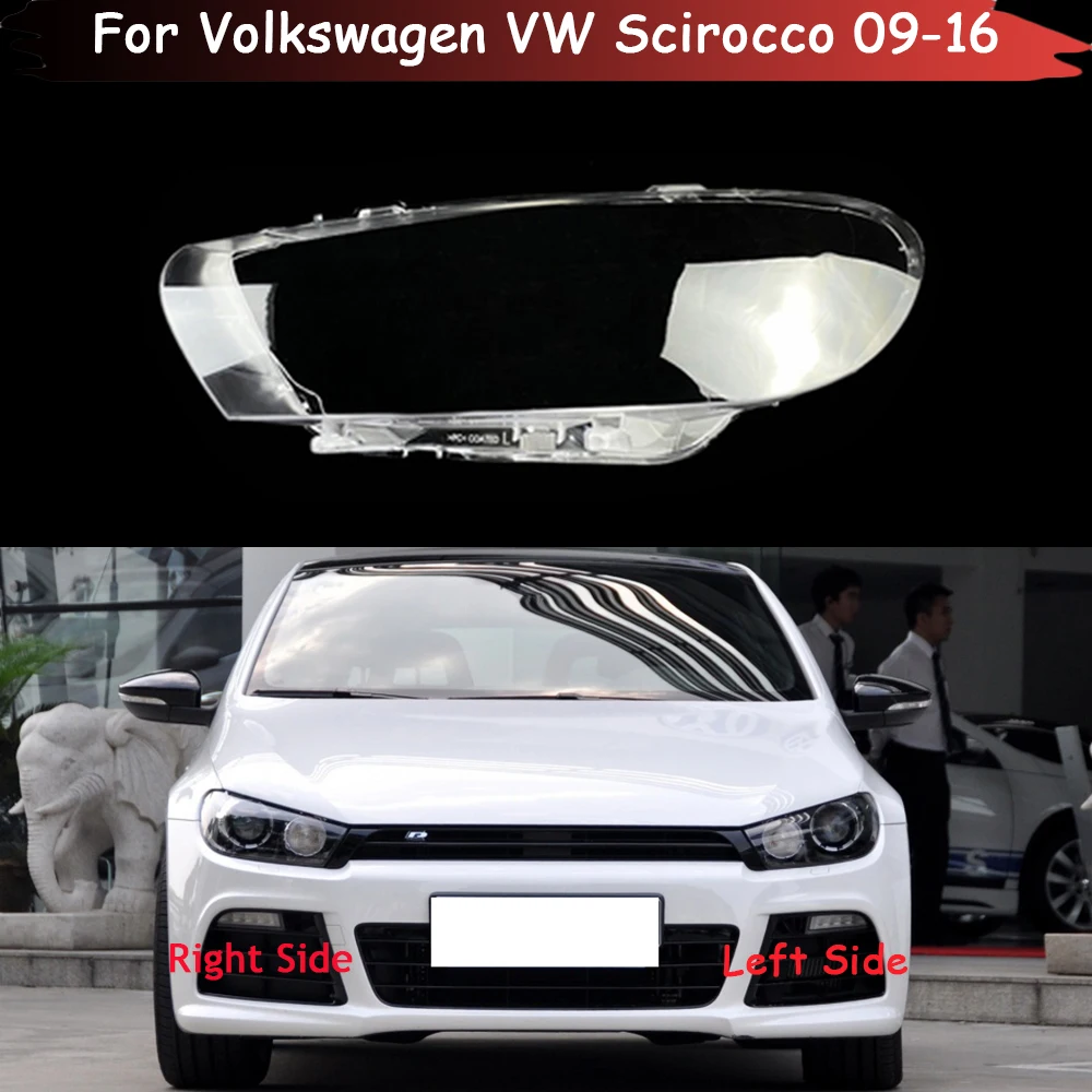 

Чехол для автомобисветильник, налобный фонарь для Volkswagen VW Scirocco 2009 ~ 2016, автомобильный налобный фонарь, крышка объектива, абажур, крышка лампы, стеклянный корпус