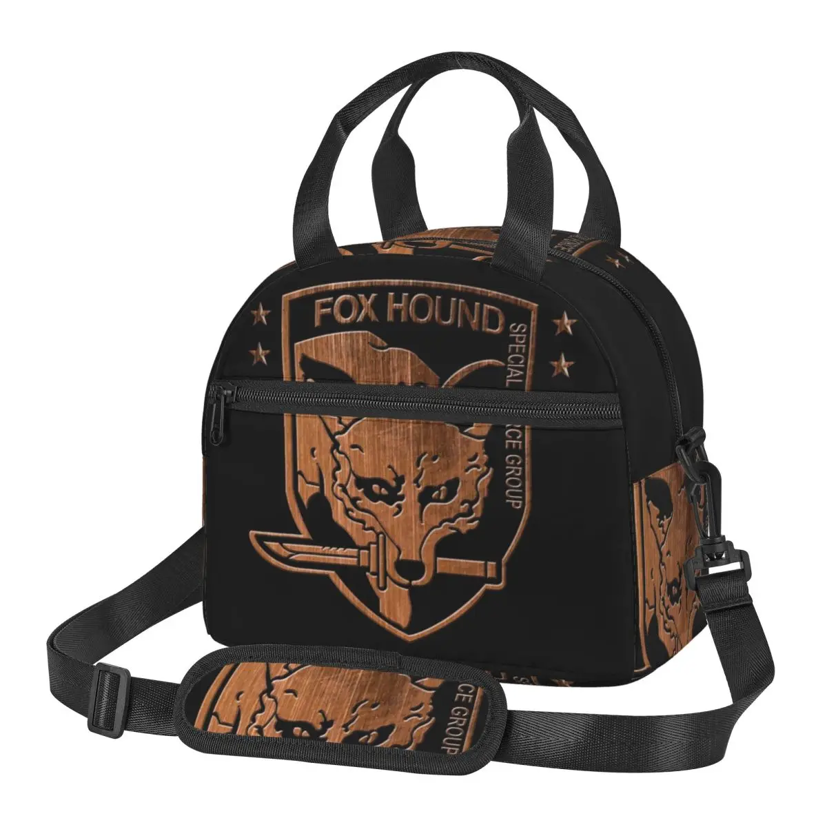 

Термосумка для обедов Foxhound Special Forces Group Metal Gear, изолированная, для женщин, для хранения бенто-боксов, термоконтейнер для еды
