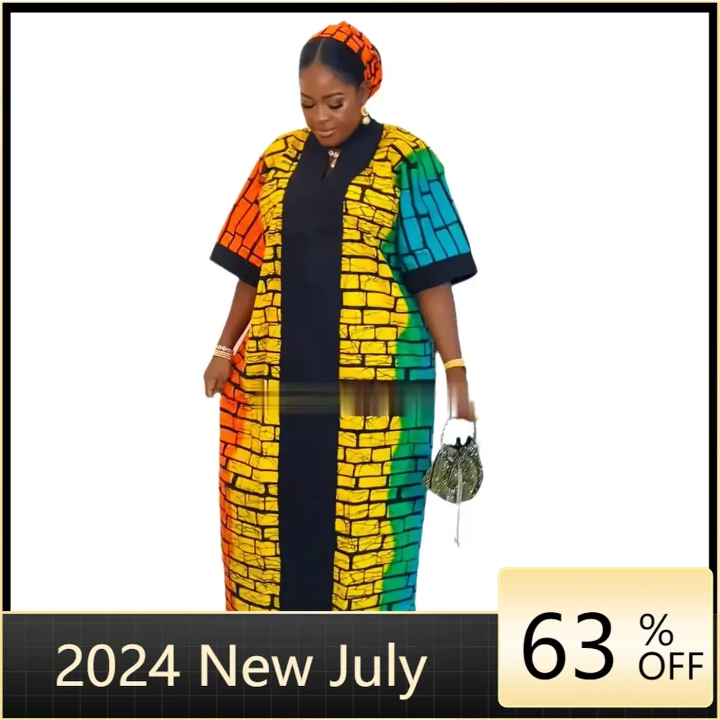 

African Dresses for Women 2024 Traditional Africa Clothing Dashiki Ankara Outfits Gown Abayas Robe Muslim Kaftan Maxi Long Dress