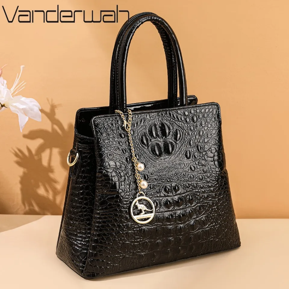 

Genuine Brand High Quality Crocodile Pattern Leather Casual Tote Luxury Handbags Women Bags Designer Shoulder Bags for Women Sac