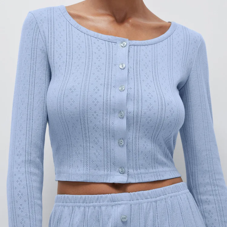 

Женский длинный открытый кардиган све, повседневный комплект из топа и брюк, летний костюм из двух предметов Faion, круглые длинные брюки с застежкой на пуговицы