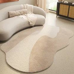 Alfombra de estilo japonés para sala de estar, tapete grueso, suave, cómodo, irregular, lavable