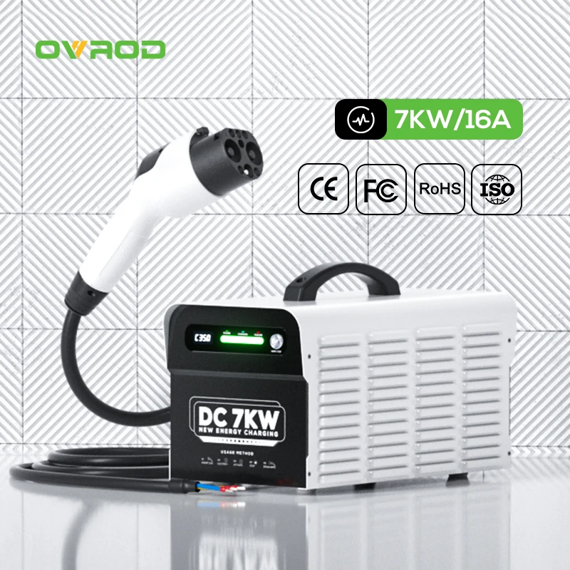 Ovrod Ccs2 inteligentna szybka ładowarka Dc Ev technologia przenośna ładowarka Dc 7Kw do samochodu elektrycznego Gbt mobilna Ev-ładowarka