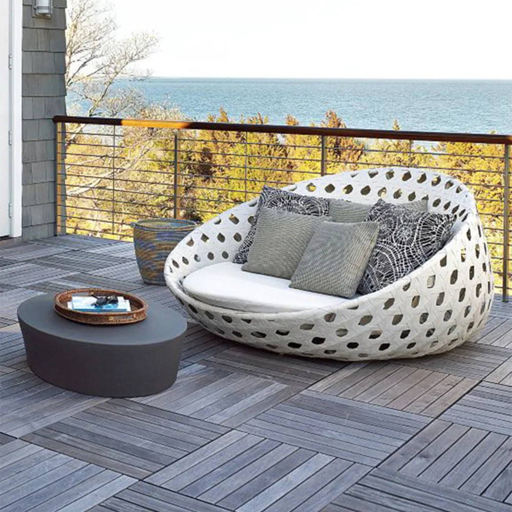 2Outdoor rattan chairs, sofas, round beds, courtyards, sunscreens, balconies, rattan tables and chairs, terraces, reclining beds