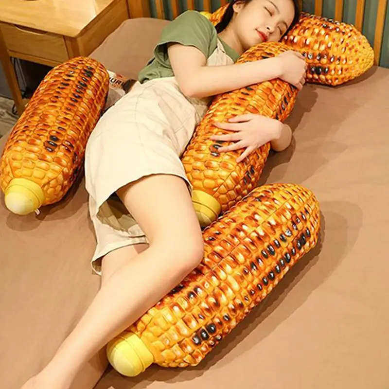 Corn Plush Pillow Soft Food Sofa Bed Stuffed Animal Exquisite Simulation Plant Doll Vegetables Hugging Toy for Kids Teen Family