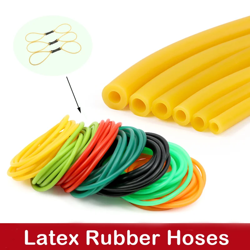 Nature Latex Rubber Hoses New Arrive Color IDxOD 1.6~10mm High Resilient Surgical Medical Tube Elastic Band Slingshot Catapult