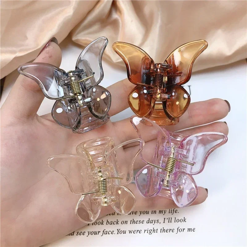 Mini Butterfly Hair Claws Acrylic Sweet Hair Ornament Clip Colorful Hairpins Fashion Hair Accessories for Women Girls Cute New