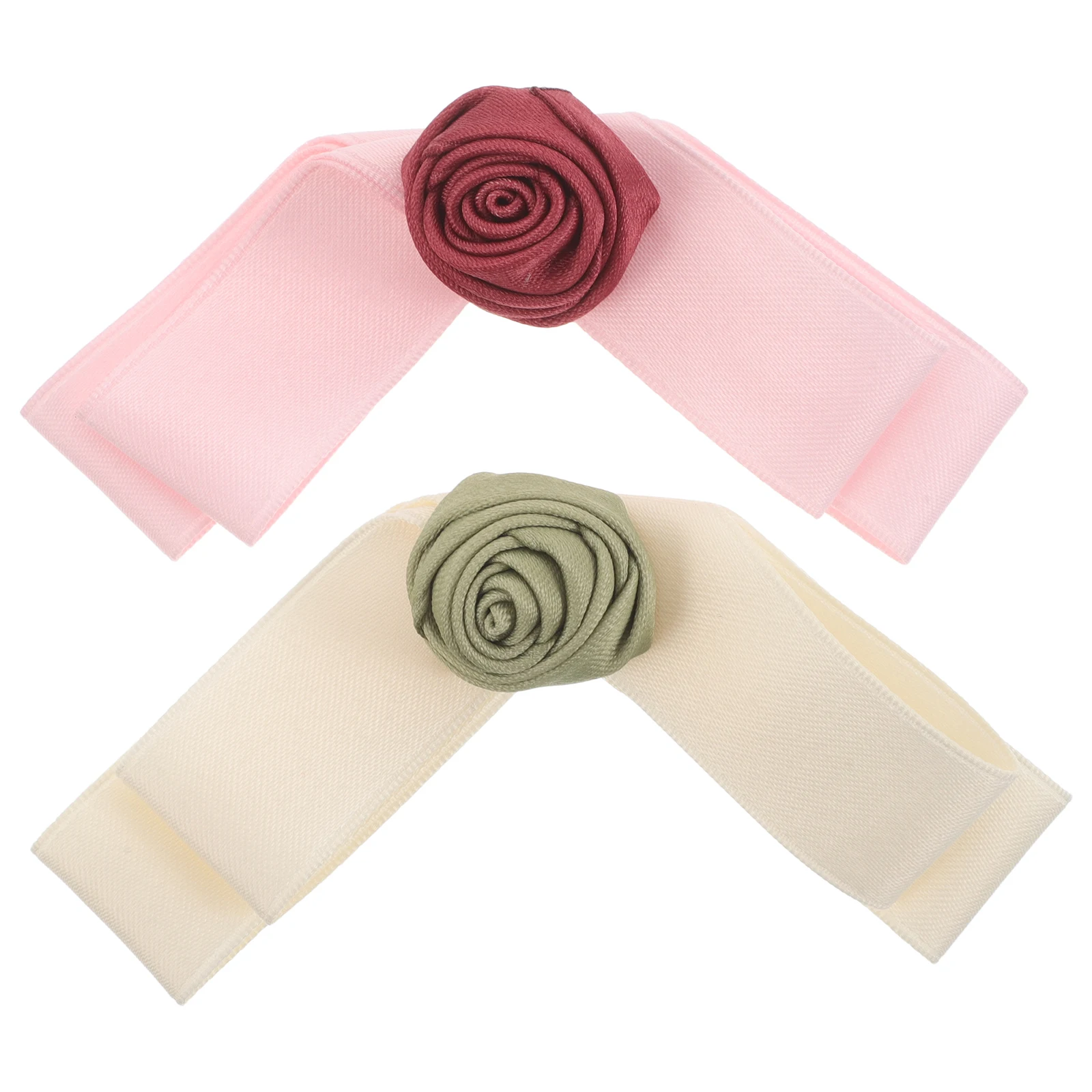 

2pcs Floral Hair Accessories Rose Flower Pins Bridal Headpiece Clips Barrettes Lightweight Metal Flower Hairpins Cute Side Hair