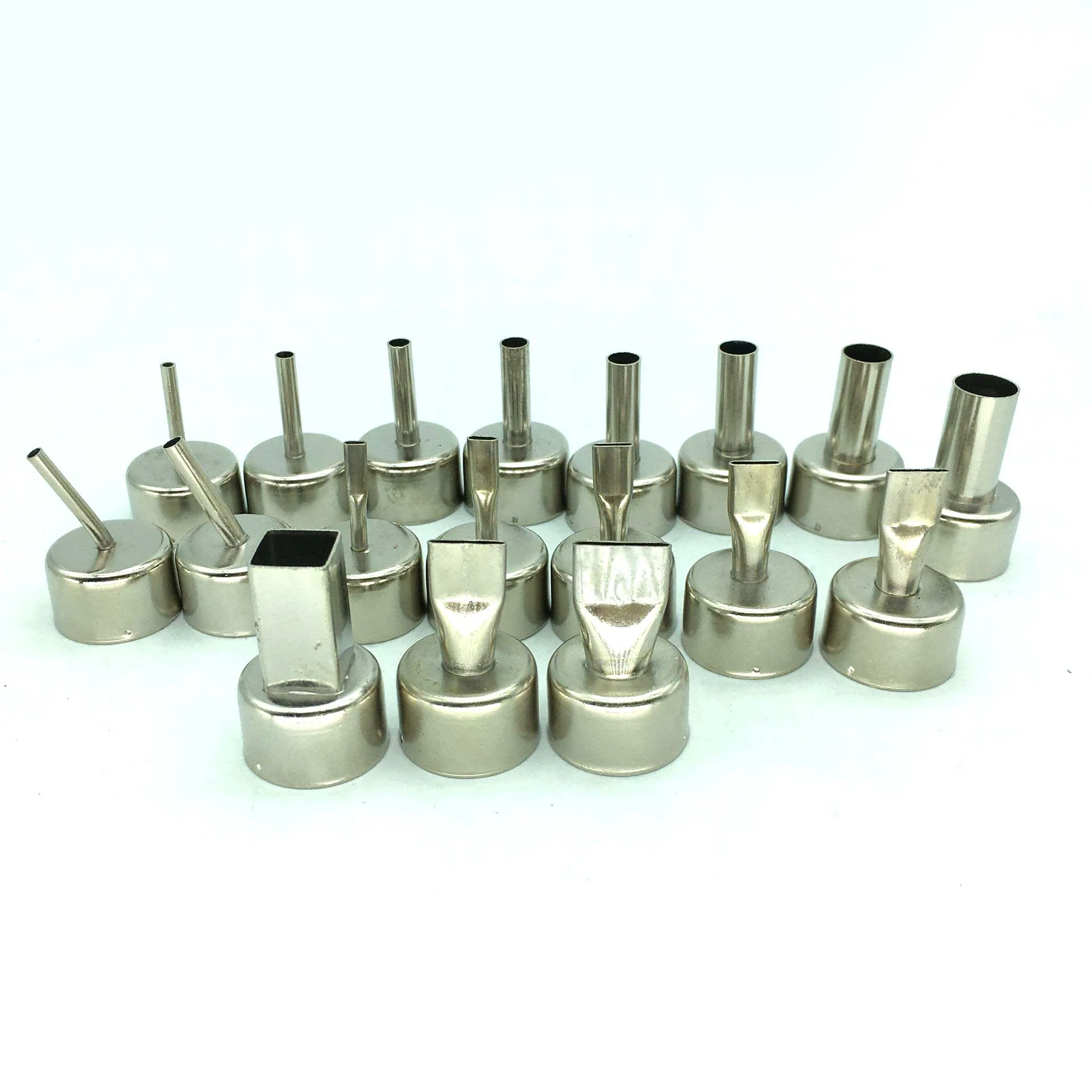 18 pçs 22mm universal 858 série pistola de ar quente bico para estação de solda 858 858d + 8586 bocais de soldagem