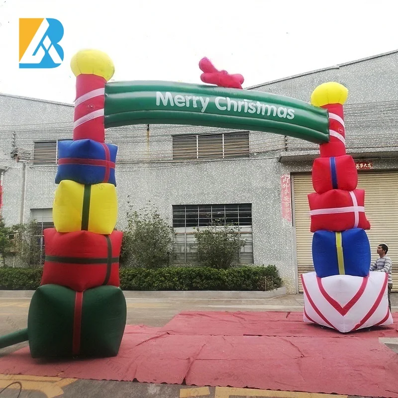 Personalized Giant Blow up Gift Box Arch for Massive Inflatable Christmas Decorations Toy