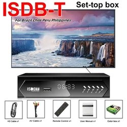 Decodificador Digital Set Top Box, Terrestre, Receptor de TV por Satélite, Receptor FTA para o Chile, Brasil, Peruano, HD, ISDB-T, 1080P